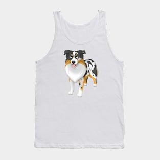 Miniature American Shepherd Dog Brown Eyes Tank Top